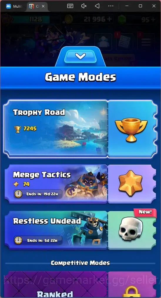 Clash Royale Accounts Global |CL 1128|KTL 12|Trophy 7243|115 Cards|5 Cha image 2
