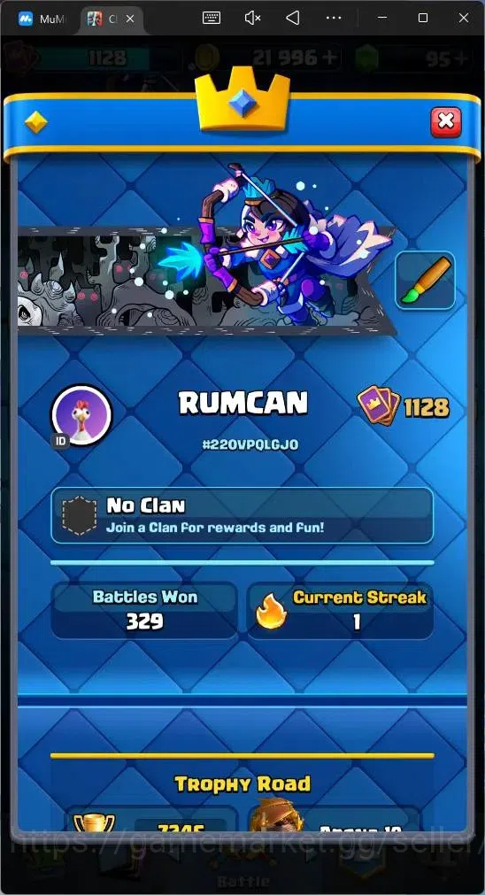 Clash Royale Accounts Global |CL 1128|KTL 12|Trophy 7243|115 Cards|5 Cha image 3