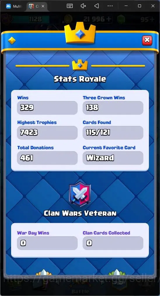 Clash Royale Accounts Global |CL 1128|KTL 12|Trophy 7243|115 Cards|5 Cha image 5