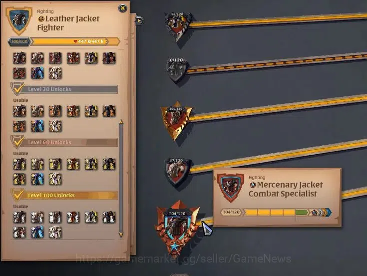 Albion Online Accounts High-End ASIA|290M Total Fame|4 WP Lv 100+ PVP & PVE|4 Off Hand Lv100+|T7 Animal Skinner|12M Fame 14