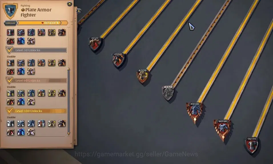 Albion Online Accounts High-End ASIA|290M Total Fame|4 WP Lv 100+ PVP & PVE|4 Off Hand Lv100+|T7 Animal Skinner|12M Fame 16