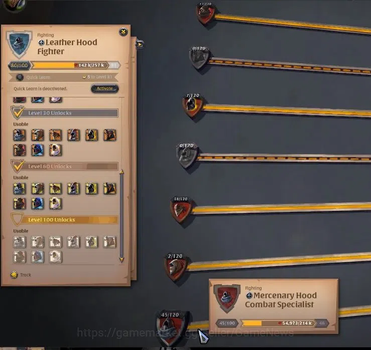 Albion Online Accounts High-End ASIA|290M Total Fame|4 WP Lv 100+ PVP & PVE|4 Off Hand Lv100+|T7 Animal Skinner|12M Fame 18