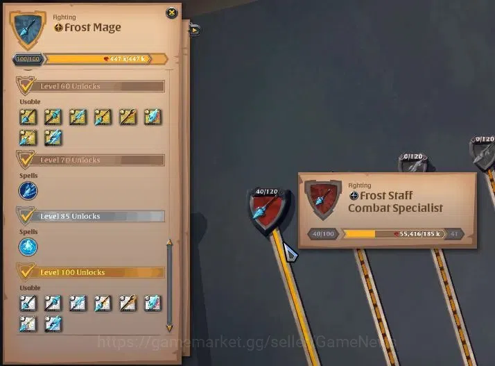 Albion Online Accounts High-End ASIA|290M Total Fame|4 WP Lv 100+ PVP & PVE|4 Off Hand Lv100+|T7 Animal Skinner|12M Fame 7