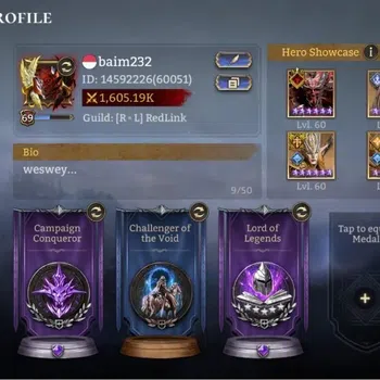 Watcher of Realms Accounts End-Game Global 60xx|Power 1.6M|5 Lord:Morrigan,King Harz,Valderon,Cyrus,Twinfiend|26