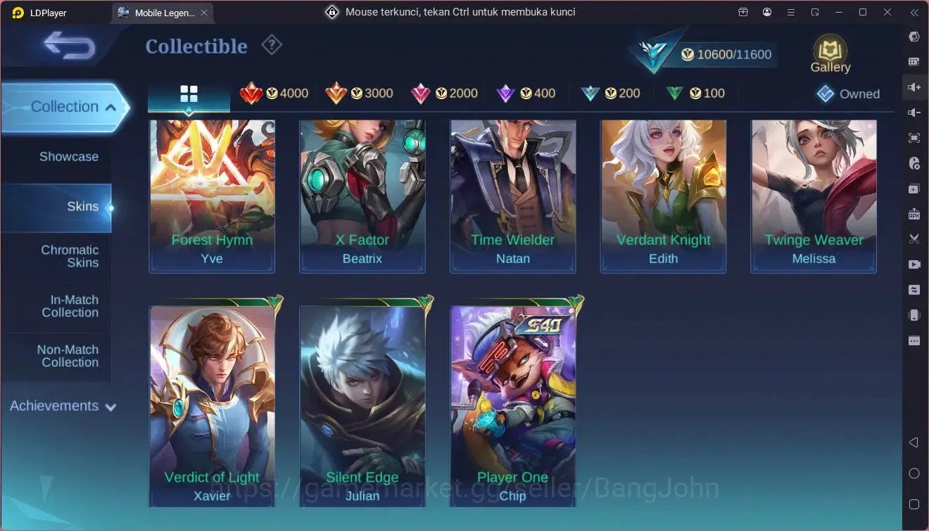 Mobile Legends: Bang Bang Accounts Global |Hero 56|Skin 55|Seasoned|Spongebob Cyclops image 18
