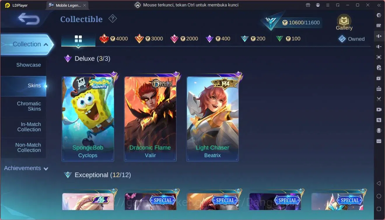 Mobile Legends: Bang Bang Accounts Global |Hero 56|Skin 55|Seasoned|Spongebob Cyclops image 7