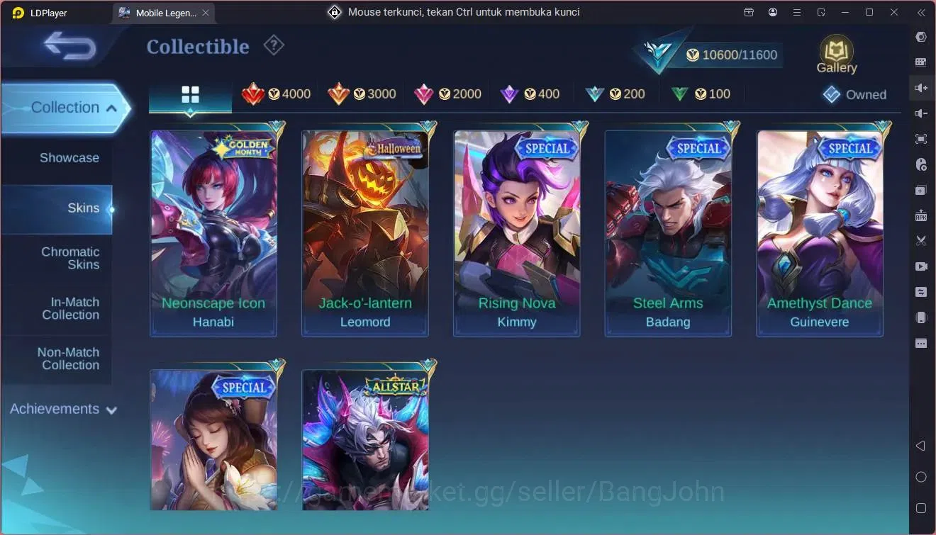 Mobile Legends: Bang Bang Accounts Global |Hero 56|Skin 55|Seasoned|Spongebob Cyclops image 9