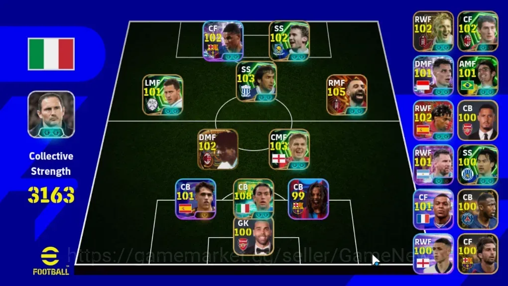 eFootball Accounts Legends & Iconic Players Android|Big Time Mohamed Salah,Frank Rijkaard|9Epic Alessandro Nesta,Daniele 1