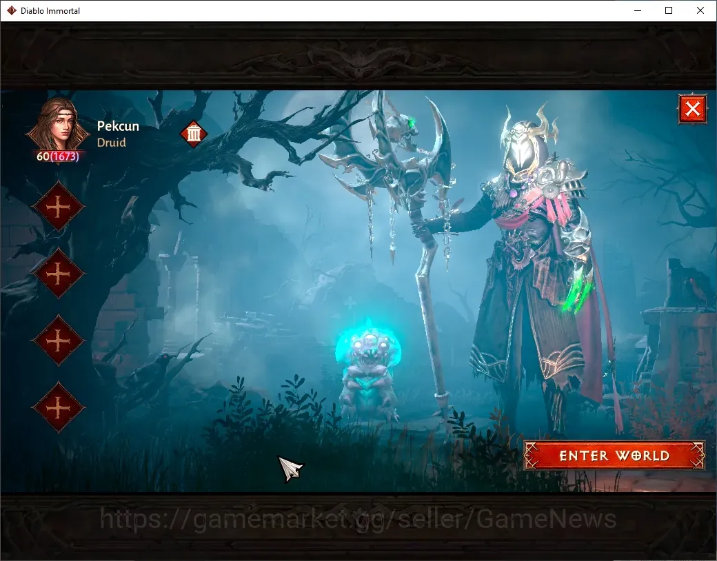Diablo Immortal Accounts High-End EU-Kesor|CS ON|Lv 60 (1673)|Druid|CR 62K|Reso 515|Paragon Vanquisher|Inferno XV|Cosmetic 1