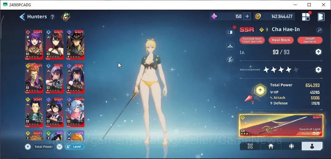 Solo Leveling: ARISE Accounts Lvl 93|2,7M Pwr|[LennartA4,ReijiA4,Il-HwanA1,Hae-i image 6