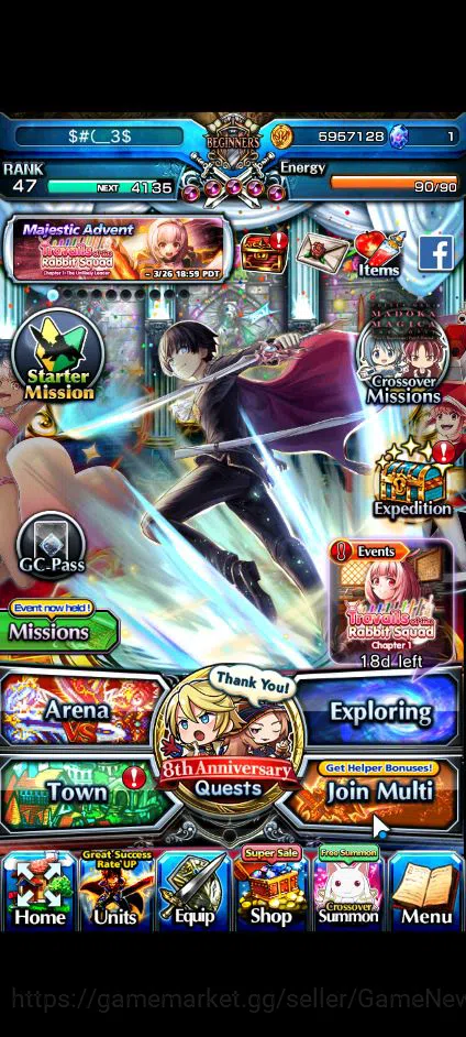 Grand Summoners Accounts Global|Rank 47|11 Ascend|LM IsliidTW,HimuraTW,Sait image 1