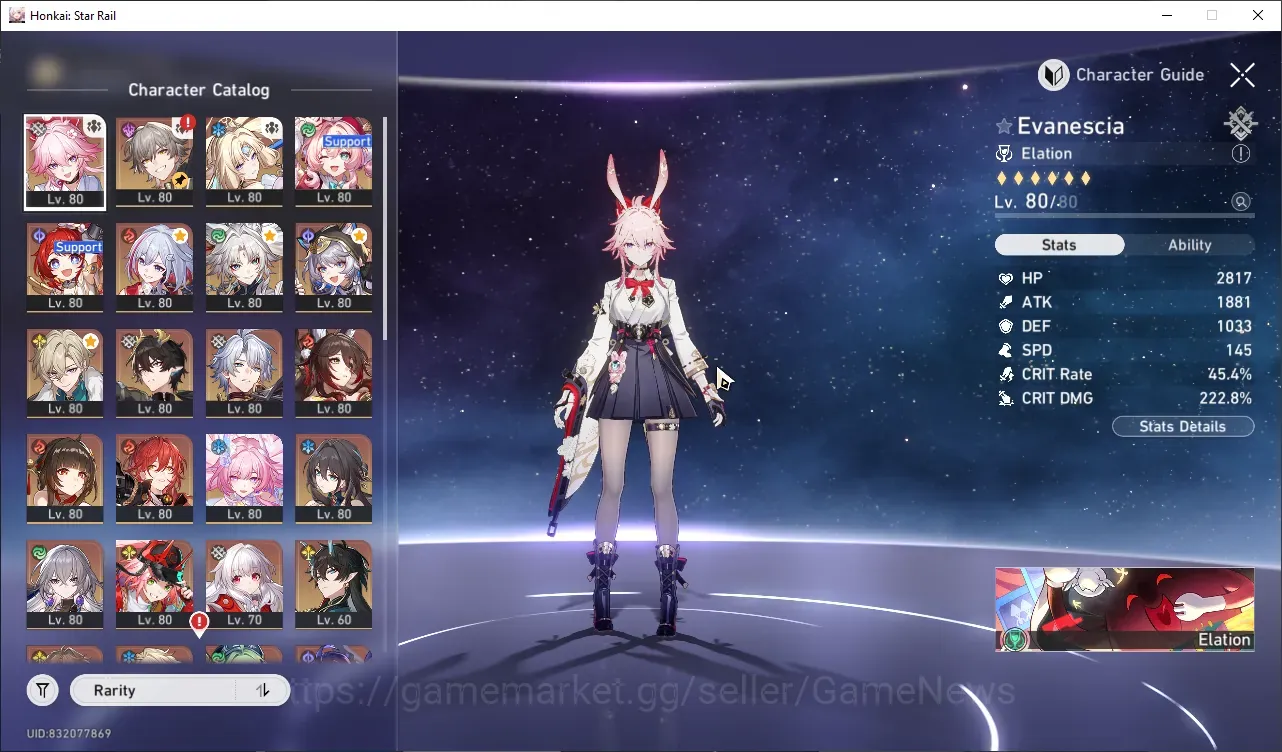 Honkai Star Rail Accounts Others Asia|TL 70|17 Limited (Rappa,Chiper)+Sign 1