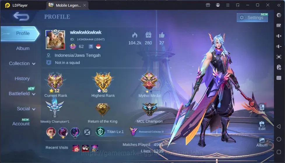 Mobile Legends: Bang Bang Accounts Global|Hero 118|Skin 238|Renowned|Collector Natali image 18