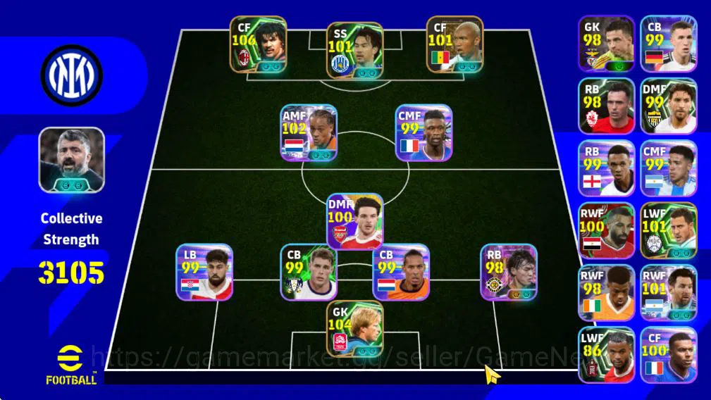 eFootball Mid-Tier Mobile|Ruud Gullit(Bullet Header,Low Screamer),Toj image 1