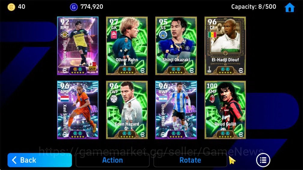 eFootball Accounts Mid-Tier Mobile|Ruud Gullit(Bullet Header,Low Screamer),Tojiro Kubo(Edge Crossing),Shinji 5