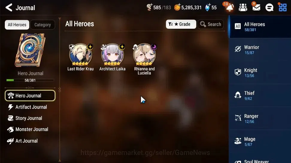 Epic Seven Accounts Global|UnVerif|3 ML(Last Rider Krau,Architect Laik image 4