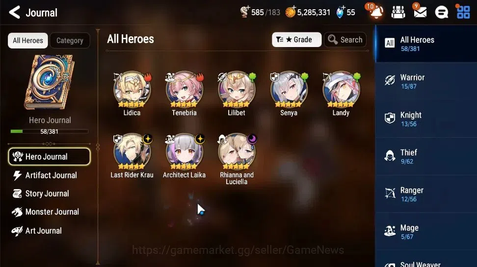 Epic Seven Accounts Global|UnVerif|3 ML(Last Rider Krau,Architect Laik image 5