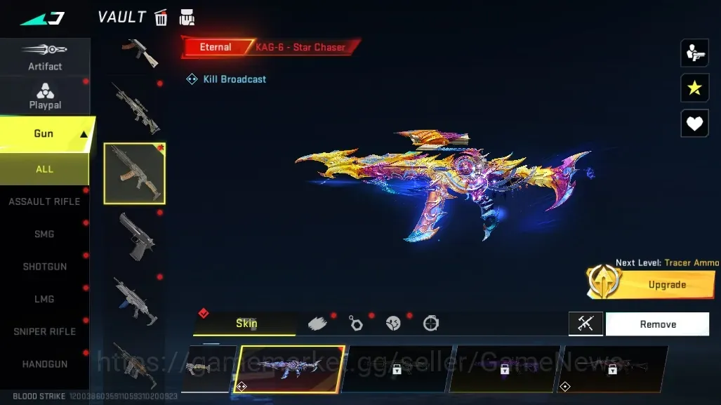 Blood Strike Accounts High-End Asia|KAG-6 Star Chaser Lv2|4 Ultra FAL Luchador,Galil Knight,Alondra Bit Strike,etc|Legend 1