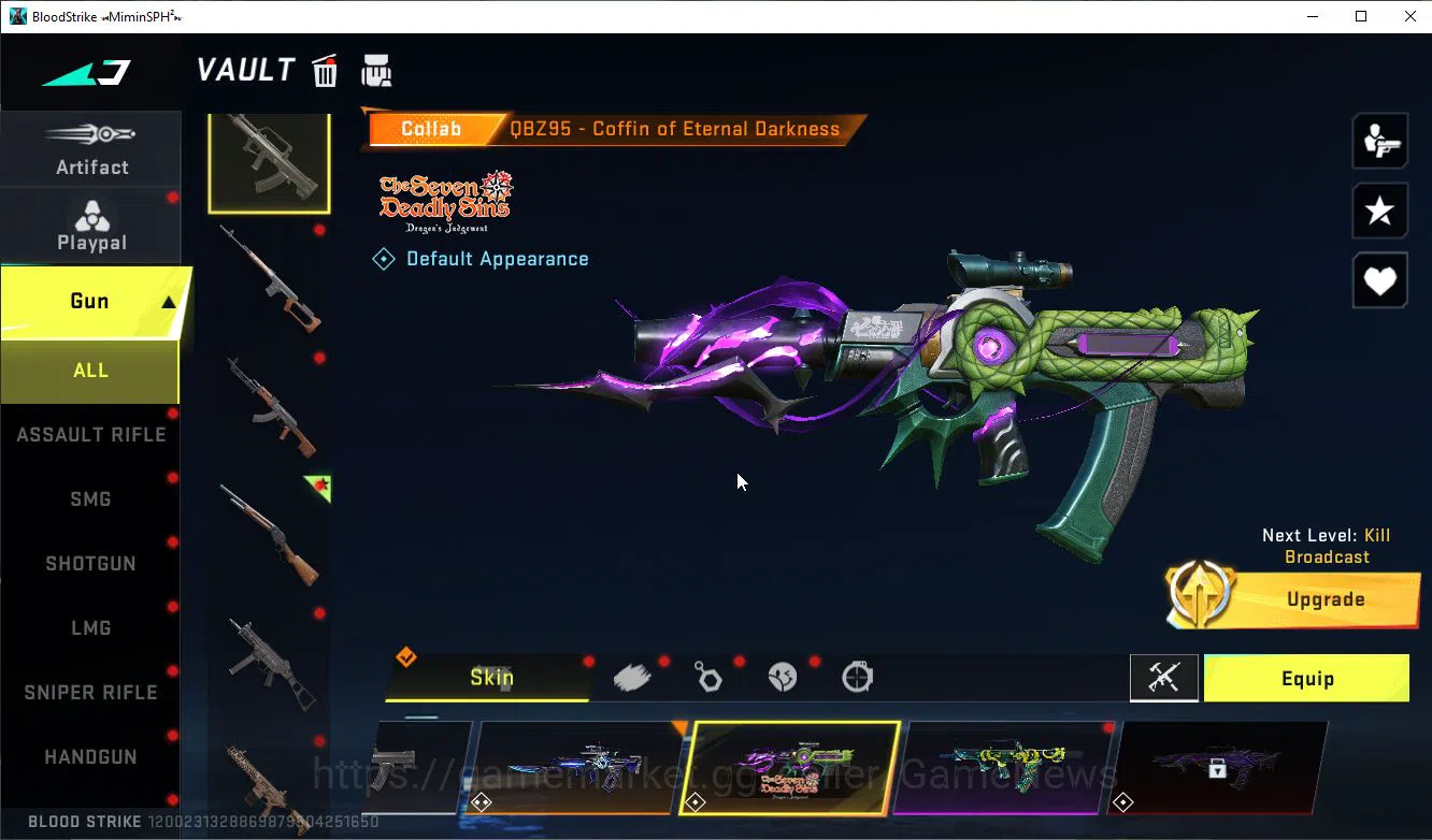 Blood Strike Accounts ASIA|ETERNAL Lv4 M1887-Nothe+MELE DualBlades+Colab image 17