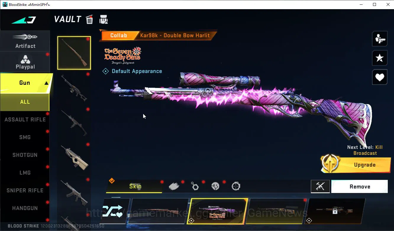 Blood Strike Accounts ASIA|ETERNAL Lv4 M1887-Nothe+MELE DualBlades+Colab image 18