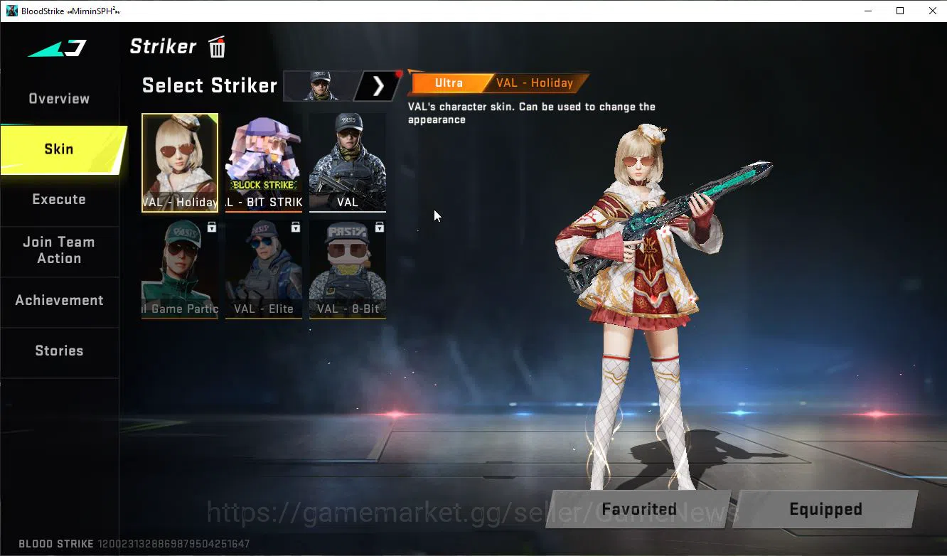 Blood Strike Accounts ASIA|ETERNAL Lv4 M1887-Nothe+MELE DualBlades+Colab image 6