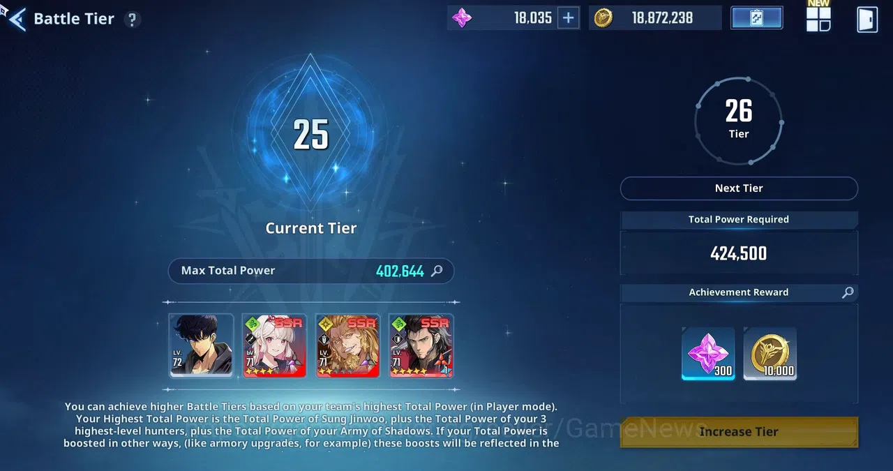 Solo Leveling: ARISE Accounts Total Power 402K|11SSR|Essence 18k |MireiA4+Sign,GotoA6+SignA3,ThomasA2+Sign,GunheeA3 8