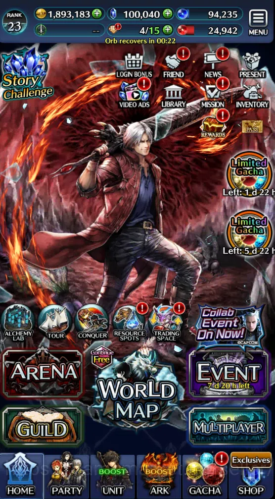 Last Cloudia Accounts Mid‑Game GLOBAL|Collab DMC + Ascended Rolland + Zero + Perfect of God Mauna + SM Theria + Top Tier 3