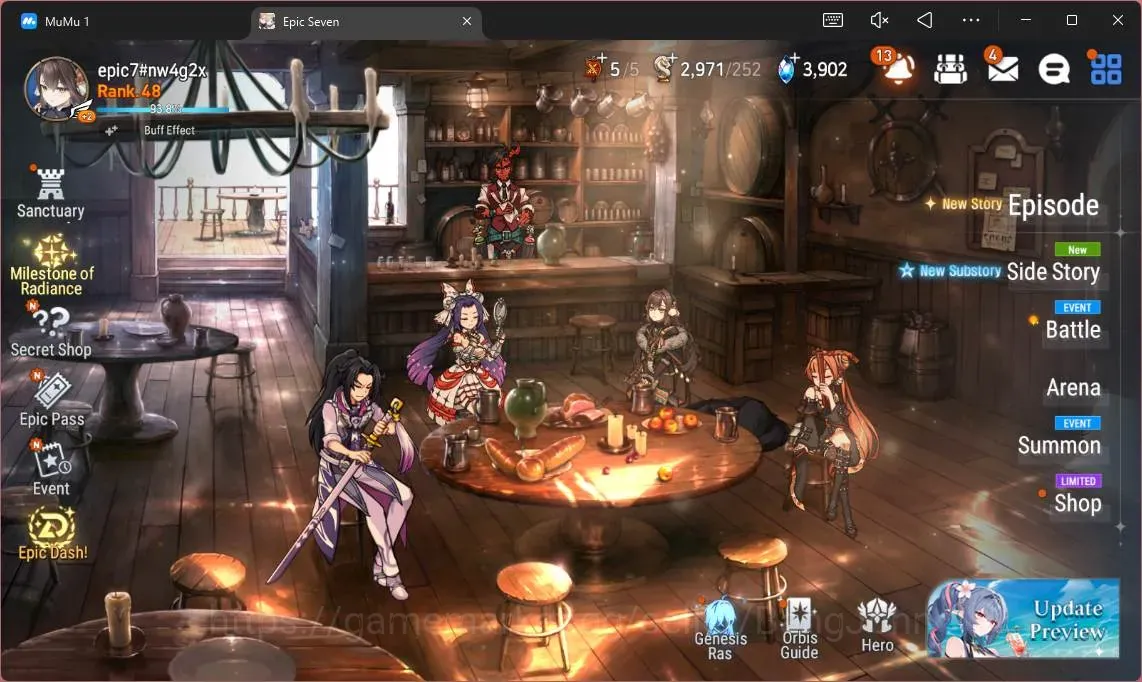 Epic Seven Accounts Mid-Tier Global Unverif | 8 ML(SN Yulha,SOTD Diane,S Sez,Etc)|PoH ON|SS 3.9K|Stigma 110K|Log 1