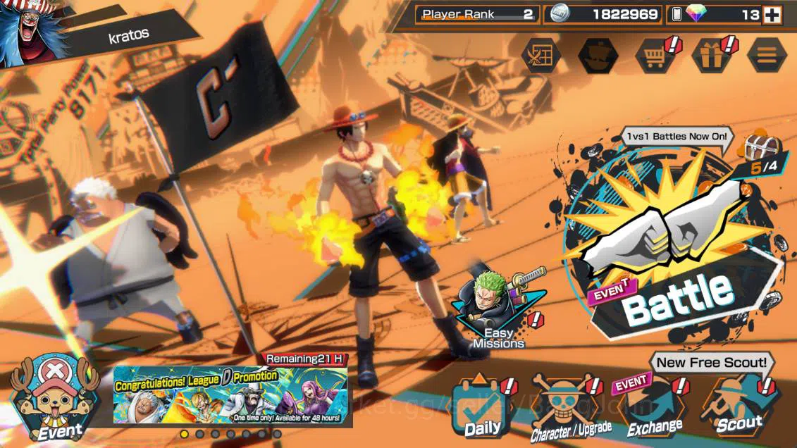 One Piece Bounty Rush Accounts Others GLOBAL | EX 3| kaido son Yamato, Four emperor monkey D luffy, Fire fist Ace n Yamato 2