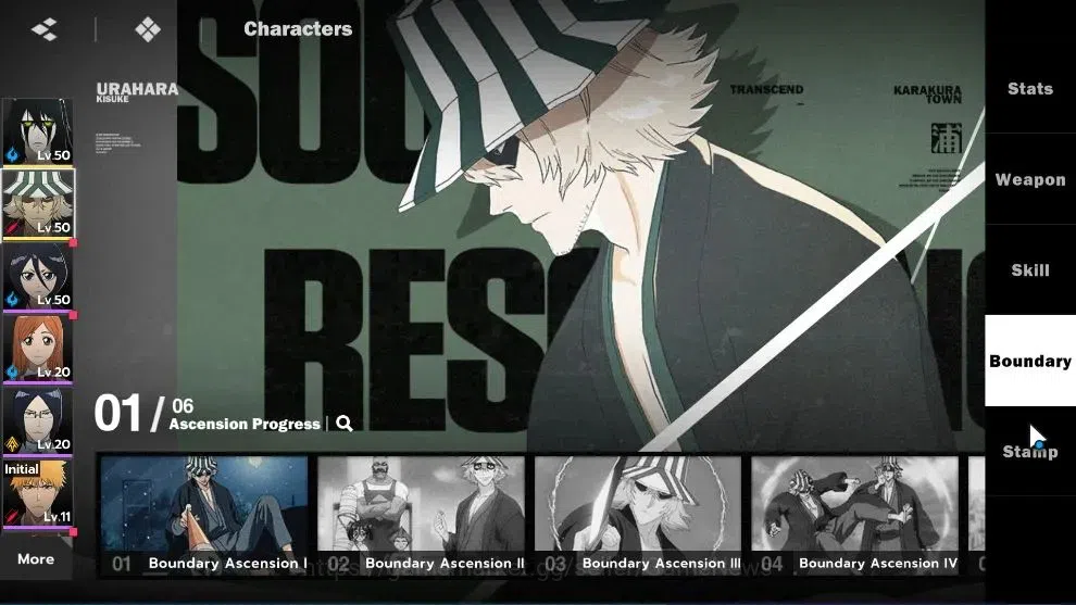 BLEACH: Soul Resonance Accounts NuverseSEA | Lv 32|2 SSR|(Ulqiuorra,UraharaB1)+Stamp|2 Sign|11 SR [Ichigo,Orihime,etc]|1465 7