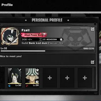 BLEACH: Soul Resonance Accounts NuverseSEA | Lv 32|2 SSR|(Ulqiuorra,UraharaB1)+Stamp|2 Sign|11 SR [Ichigo,Orihime,etc]|1465