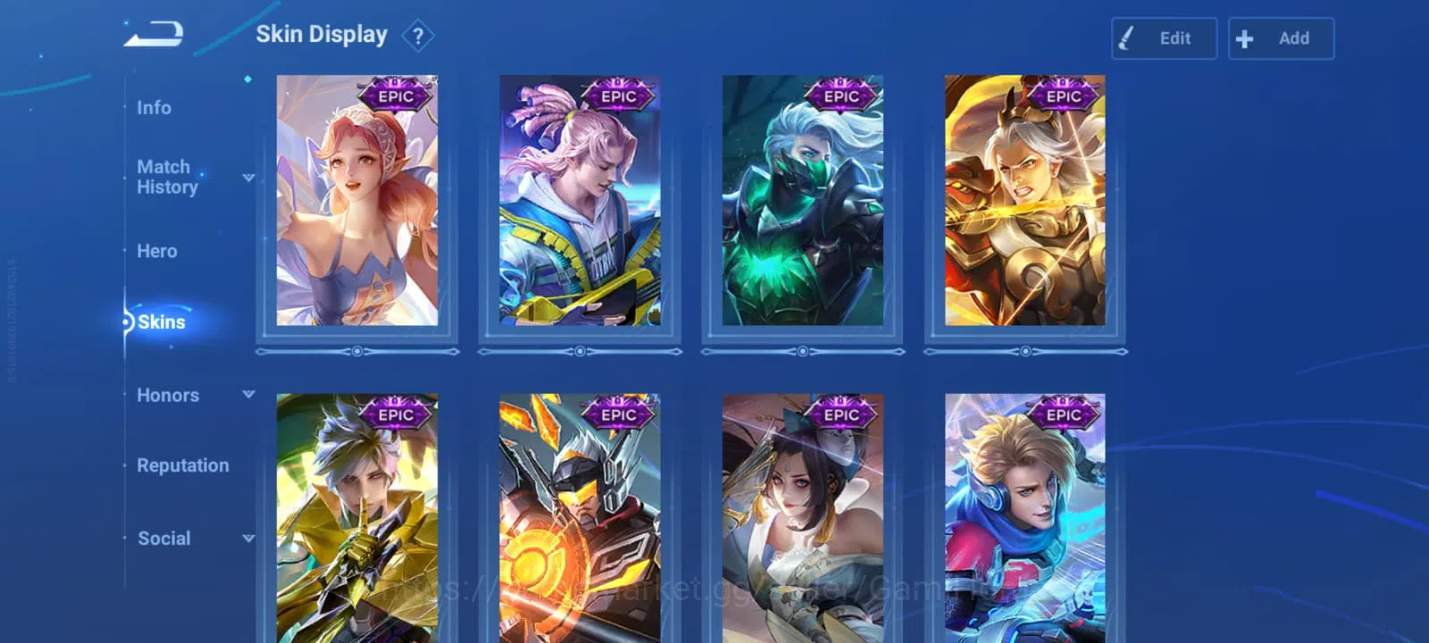 Honor of Kings Accounts JUNGLING TIER 50 + CLASH LANE TIER 57 ➤ RANK: LEGE image 12