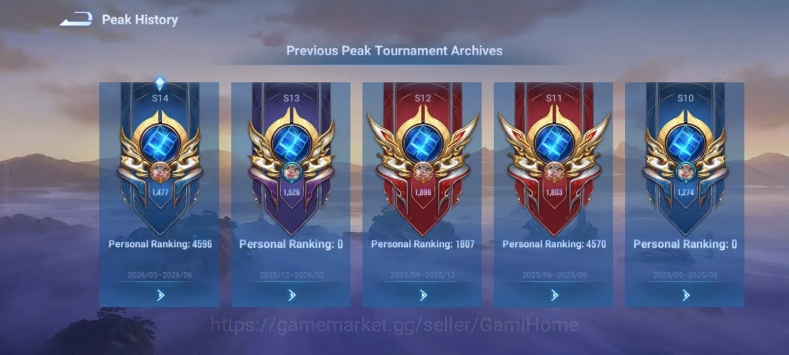 Honor of Kings Accounts JUNGLING TIER 50 + CLASH LANE TIER 57 ➤ RANK: LEGE image 4