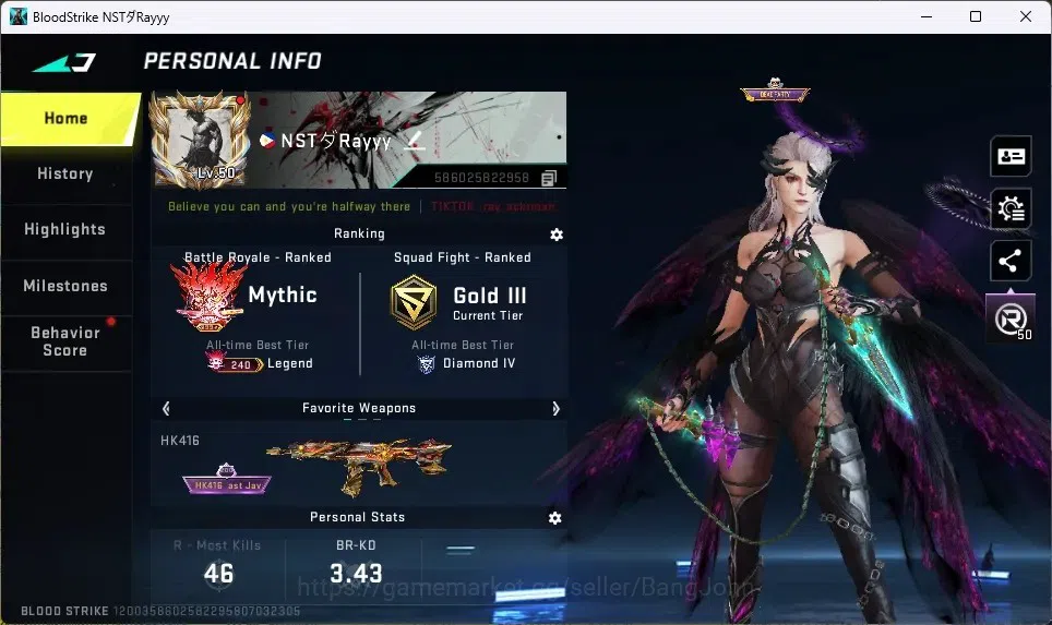 Blood Strike Accounts ASIA|3 Evo Gun:M4A1-Tiadraco,MP5-Guard,AK47-Hellri image 2