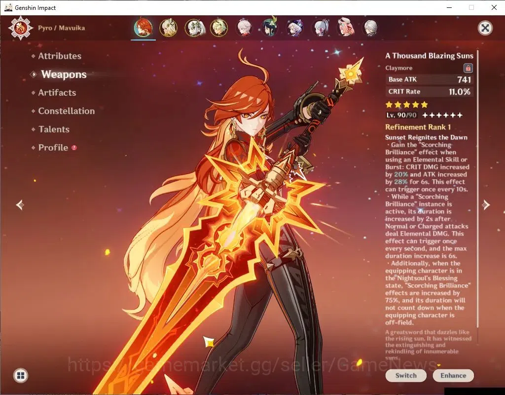 Genshin Impact Accounts Asia |AR 52|2 PremTeam [Mavuika+Sign,Xilonen,Nahid image 7