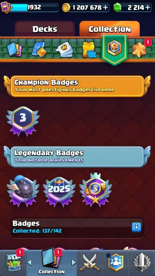 Clash Royale Accounts High-End Global |KTL 16 | Trophy 11133 | 20 Max Card | 3 Hero | 28 Evo |8 Champ Card |Arena 26 | 2214 10