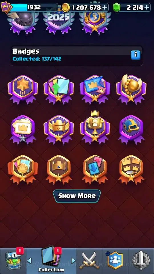 Clash Royale Accounts High-End Global |KTL 16 | Trophy 11133 | 20 Max Card | 3 Hero | 28 Evo |8 Champ Card |Arena 26 | 2214 11