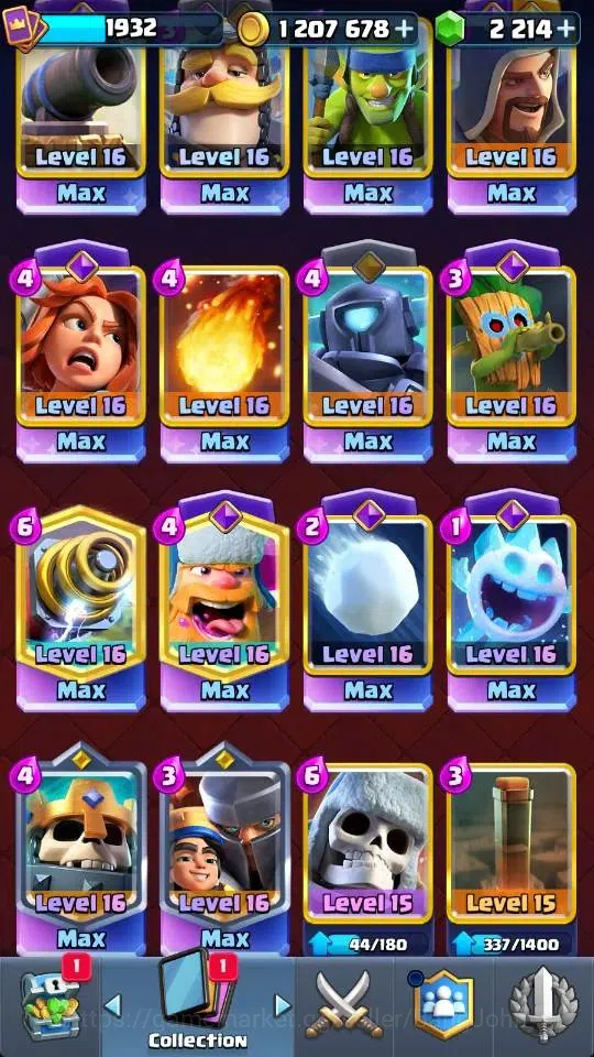 Clash Royale Accounts High-End Global |KTL 16 | Trophy 11133 | 20 Max Card | 3 Hero | 28 Evo |8 Champ Card |Arena 26 | 2214 16
