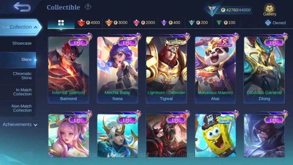 Mobile Legends: Bang Bang Accounts Global | Hero 115 | Skin 181 |Expert|Collector Nat image 10