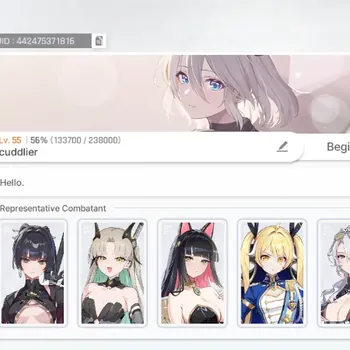 Chaos Zero Nightmare Accounts Global|Lv 55|9 SSR [Rossweisse M2,Tenebria,Nine,Olga,Rita,Tiphera,Rin,Etc)|Selector ON|Story