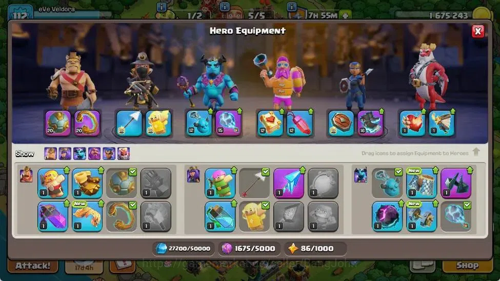 Clash of Clans Accounts Global | TH 16-BH 6 | LVL 112|HH 10|AQ 67 ,MP 50 , image 7