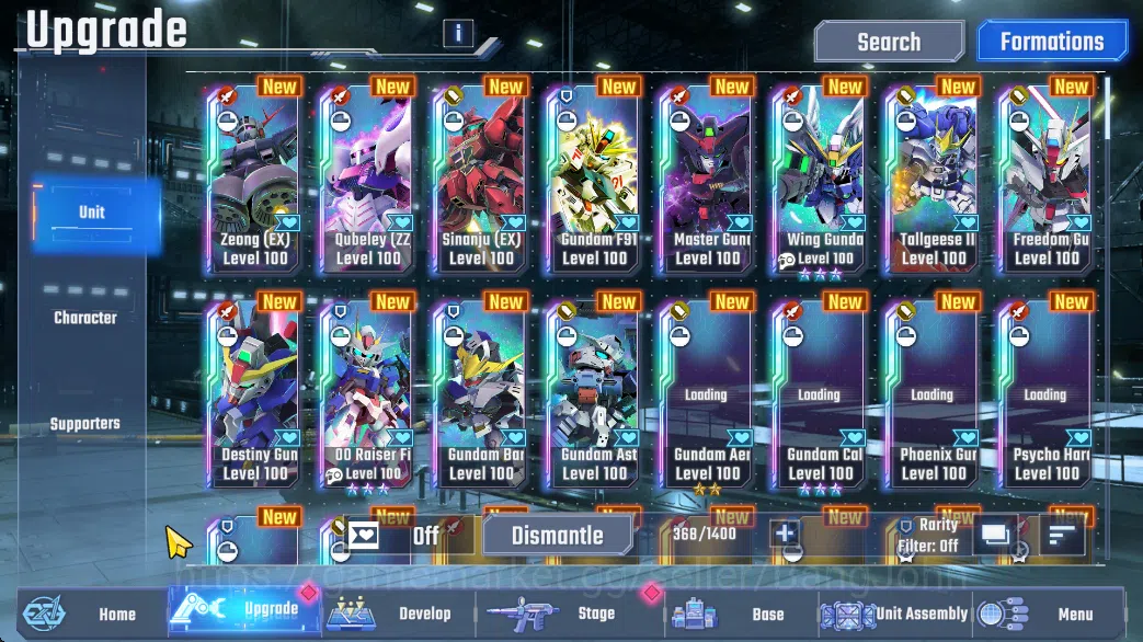 SD Gundam G Generation ETERNAL Accounts Global Rank 29 | 3 MLB, 18 UR, 8 UR Supp | 37k DM  RA240B 10