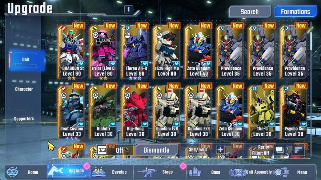 SD Gundam G Generation ETERNAL Accounts Global Rank 29 | 3 MLB, 18 UR, 8 UR Supp | 37k DM  RA240B 8
