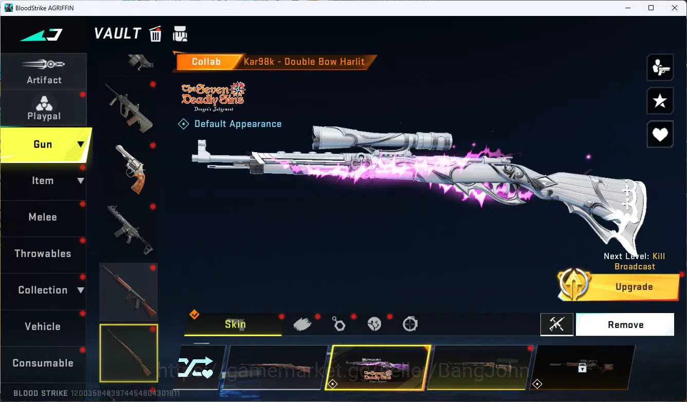 Blood Strike Accounts ASIA|ETERNAL=ETHAN|COLLAB=AK47,SCAR,KAR98K,QBZ95|L image 9