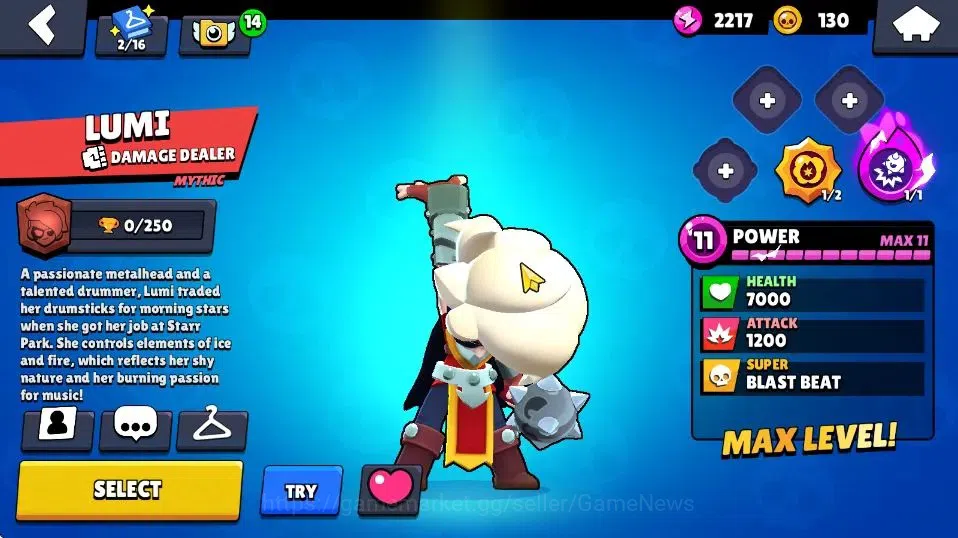Brawl Stars Accounts 4096 Trophy|37 Brawlers 6 Max Lvl|10 Epic Skins [W image 17