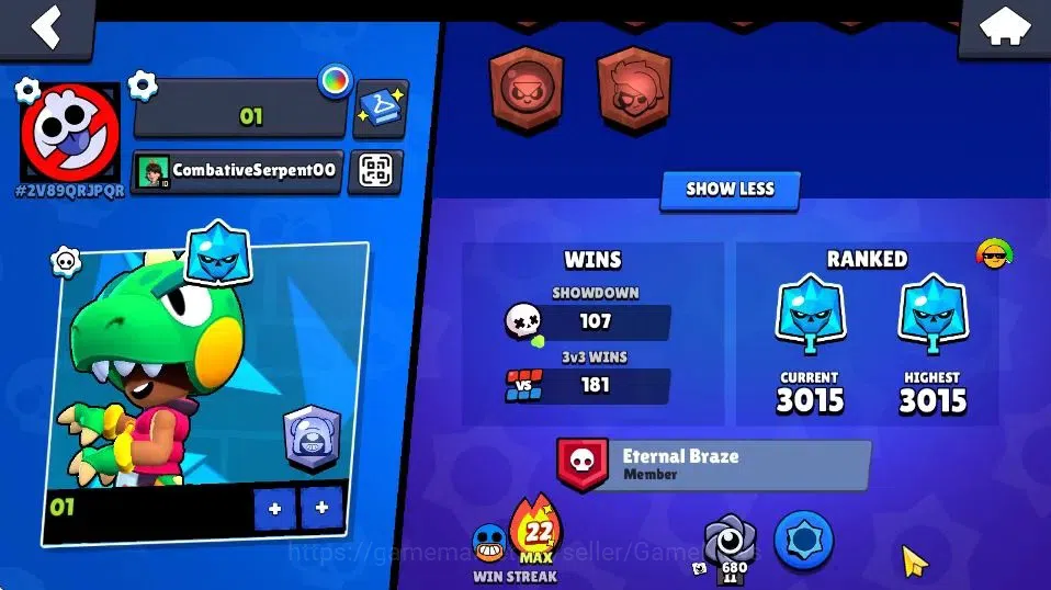 Brawl Stars Accounts 4096 Trophy|37 Brawlers 6 Max Lvl|10 Epic Skins [W image 2