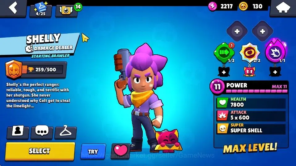 Brawl Stars Accounts 4096 Trophy|37 Brawlers 6 Max Lvl|10 Epic Skins [W image 20