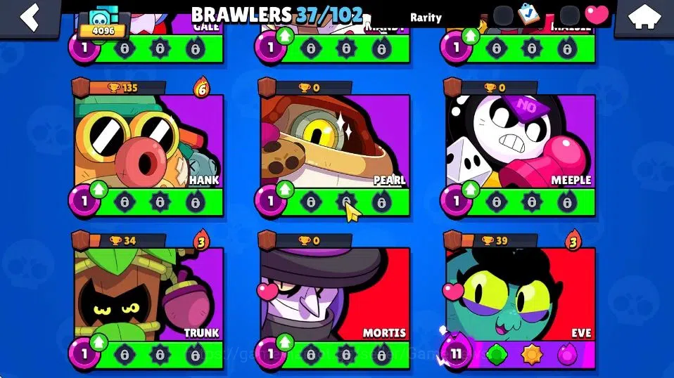 Brawl Stars Accounts 4096 Trophy|37 Brawlers 6 Max Lvl|10 Epic Skins [W image 5