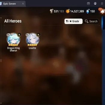 Epic Seven Accounts Starter Global Unverif|Best Starter|2ML(DKSharun+Lisette)|PoH+Bless ON|2(*5Hero)|Side Story