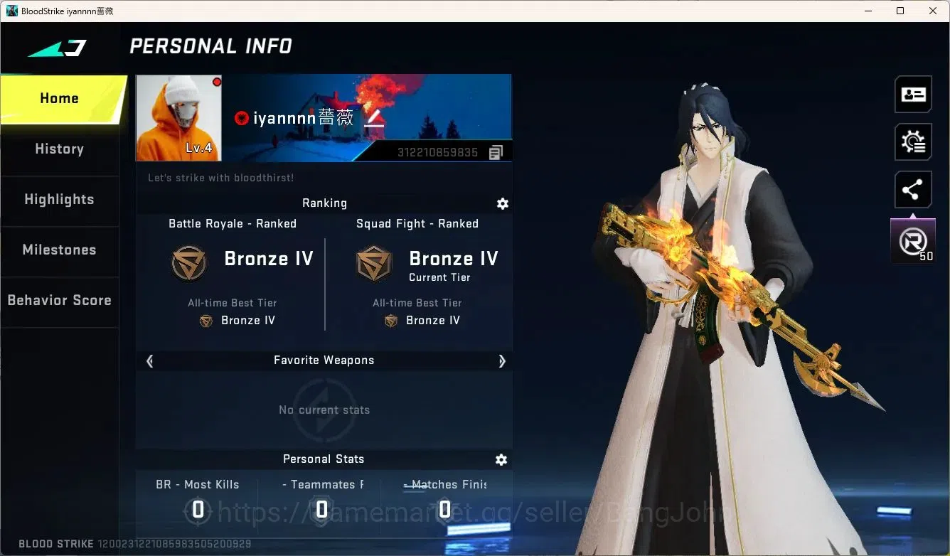 Blood Strike Accounts ASIA | 7DS: AK47 | BLEACH: Ethan Striker | Legenda image 2
